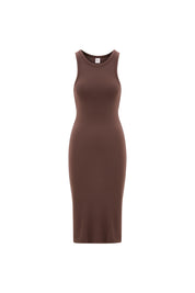 Mila Logo Soft Dress in Chocolate