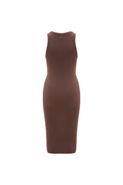 Mila Logo Soft Dress in Chocolate