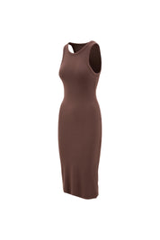 Mila Logo Soft Dress in Chocolate