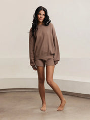 Olly Crochet Sweater in Light Toffee