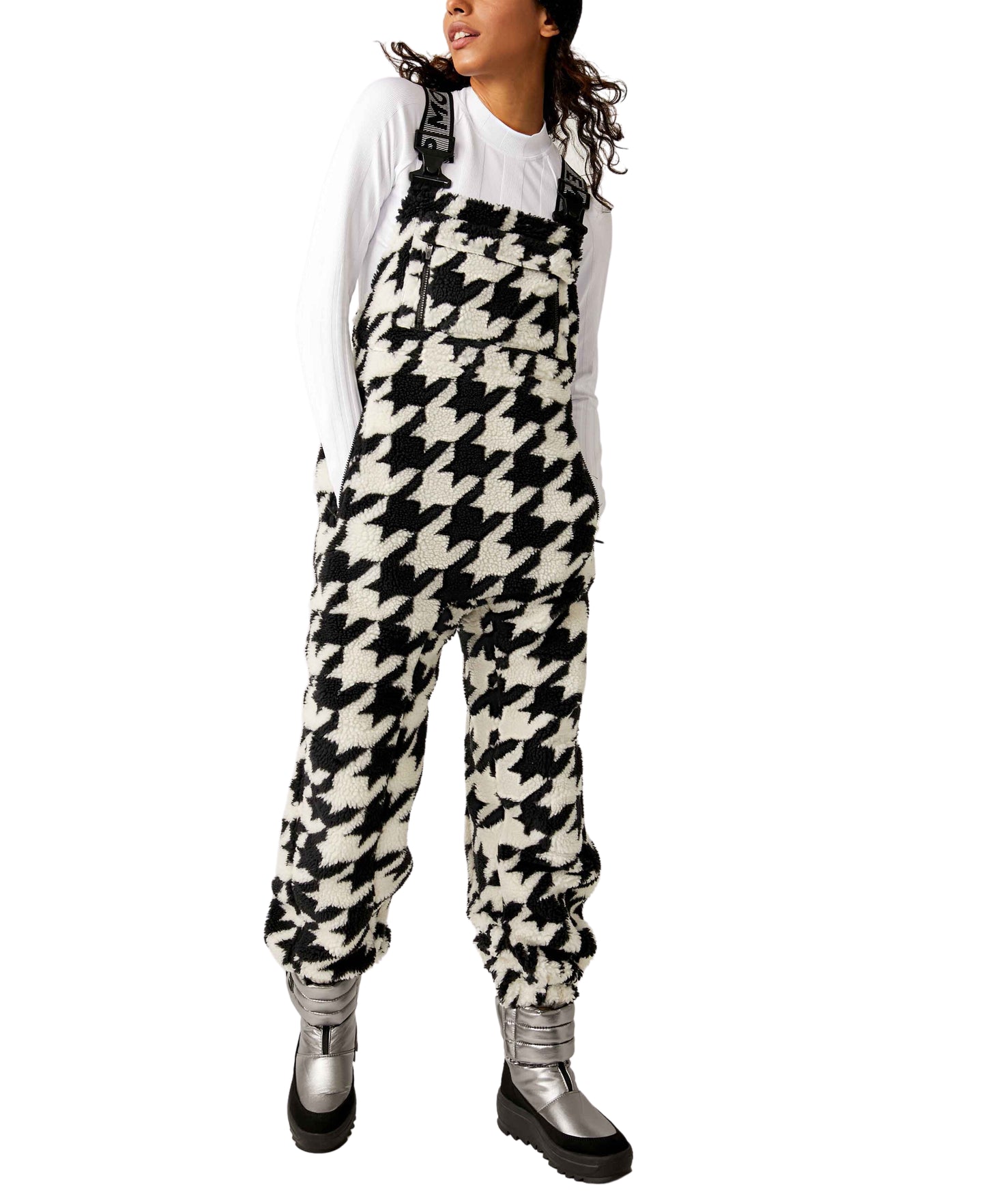 Hit the Slopes Salopette in Houndstooth