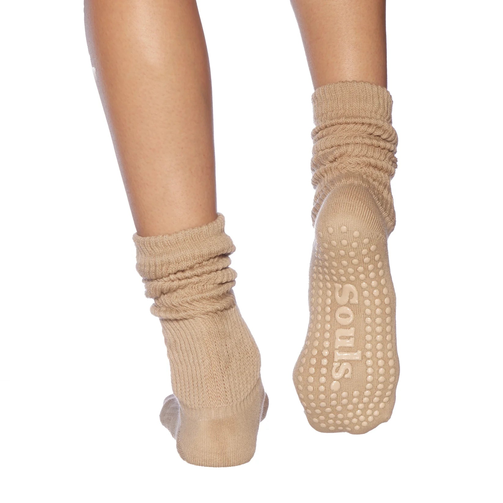 Cream Cloud Grip Socks