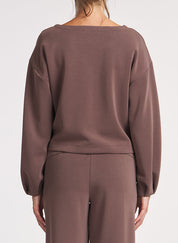 Ultraluxe Pleated Cuff Pullover
