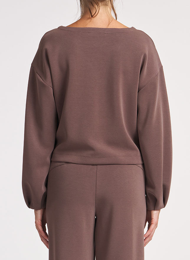 Ultraluxe Pleated Cuff Pullover