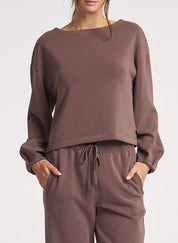 Ultraluxe Pleated Cuff Pullover
