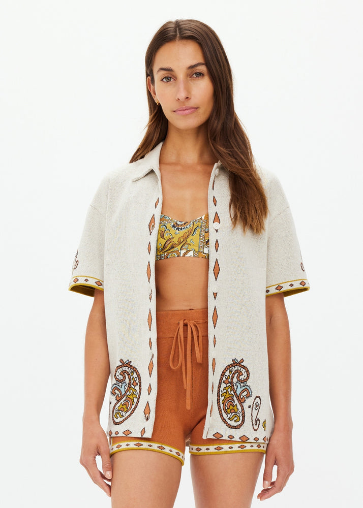 
                      
                        Vadella Collared Knit Shirt
                      
                    