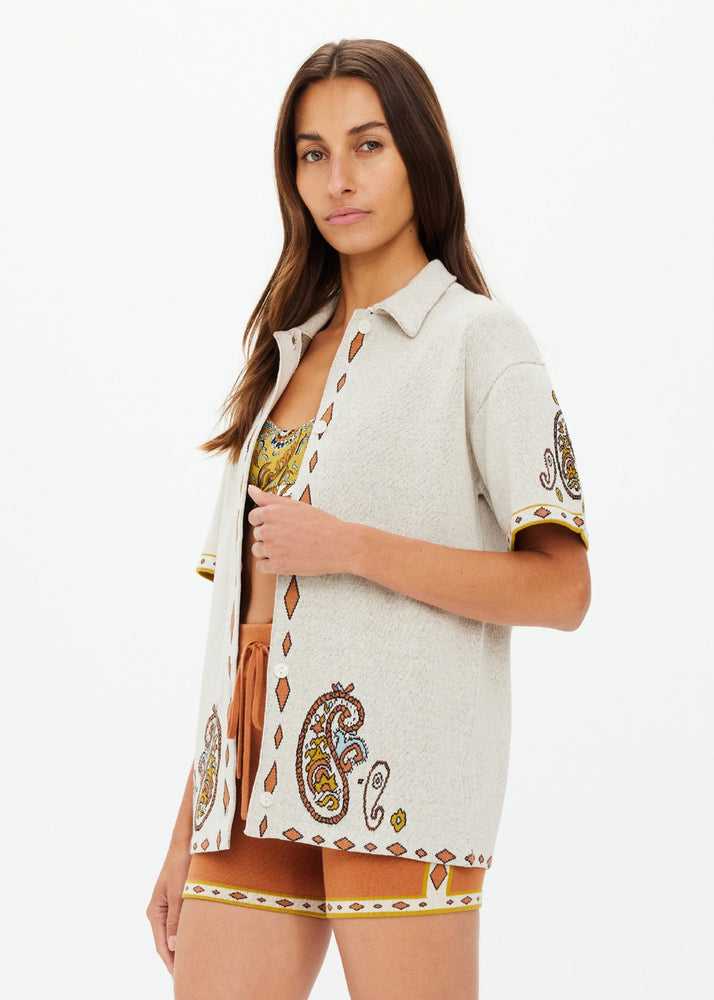 
                      
                        Vadella Collared Knit Shirt
                      
                    