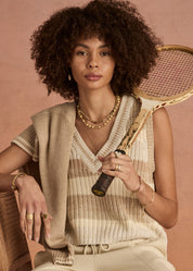 NIKKO V NECK KNIT VEST