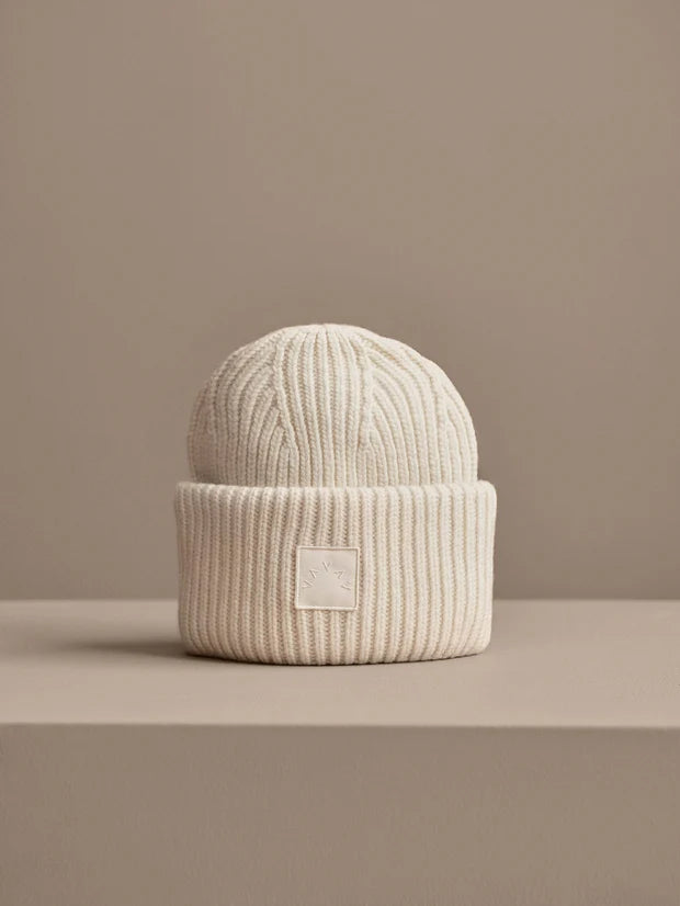 Cresta Rib Beanie in Egret