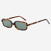 Miki Acetate Rectangular Unisex Sunglasses Tortoise/G15