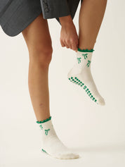 🎀 Bow Ruffle Grip Sock [Green]