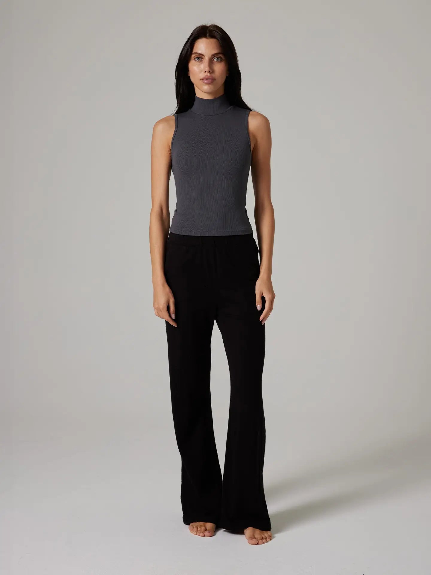 Mock Neck Rib Tank