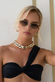 Soho Womens Oval Sunglasses