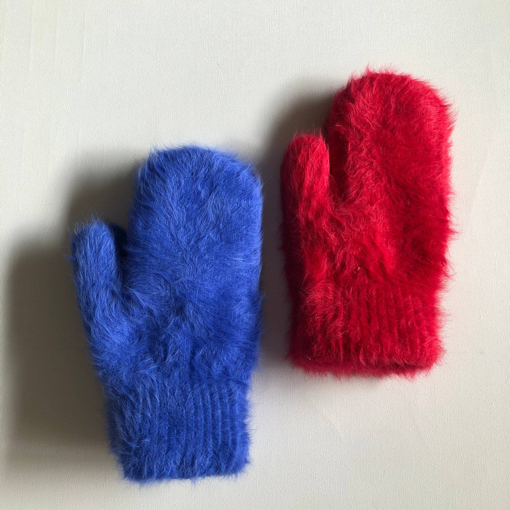 Fluffy Angora Mittens