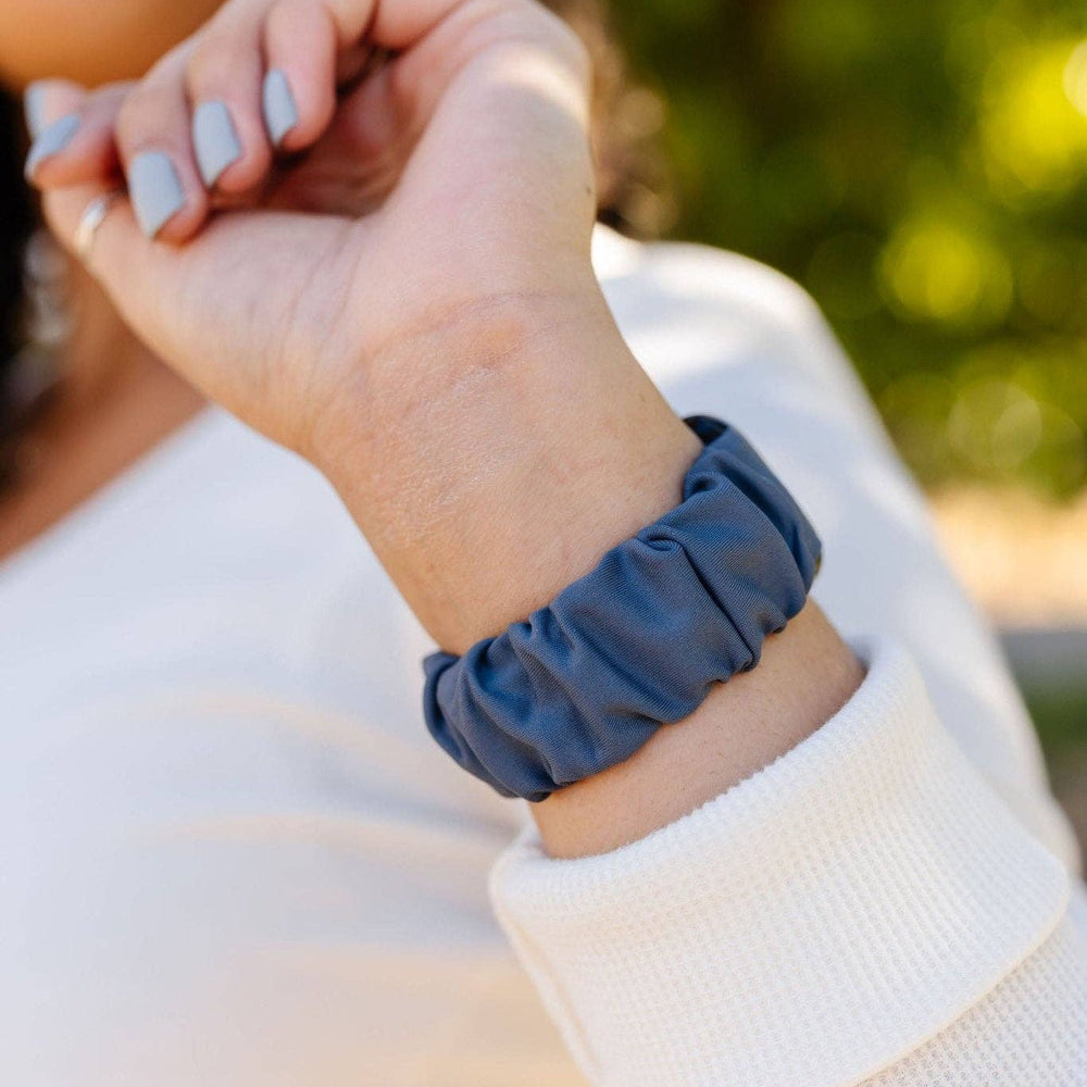 Marine Blue Athletic Scrunchie Band Compatible with Apple Watch