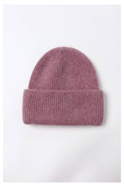 Angora Beanie Hat - Dusty Rose