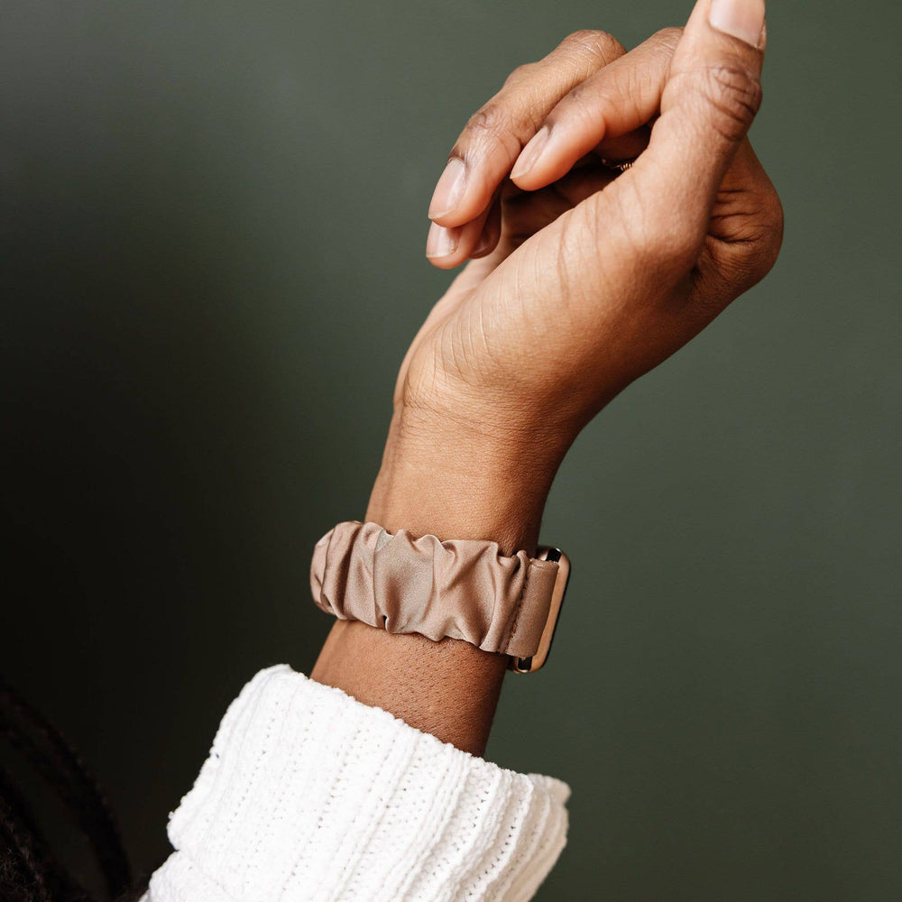 
                      
                        Hazelnut Luxe Scrunchie Band Compatible with Apple Watch
                      
                    