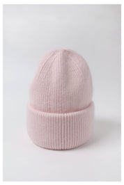 Angora Beanie Hat - Pink