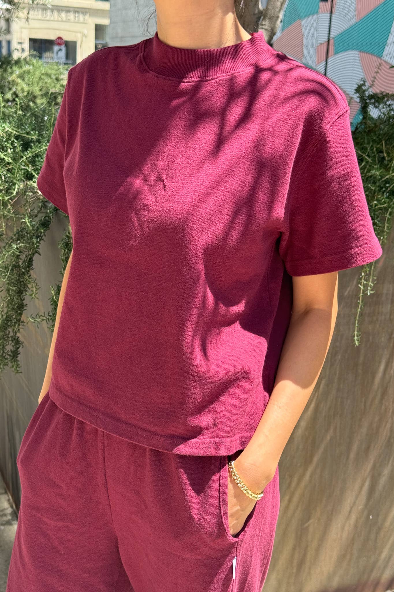 Sunset Mock Neck Tee