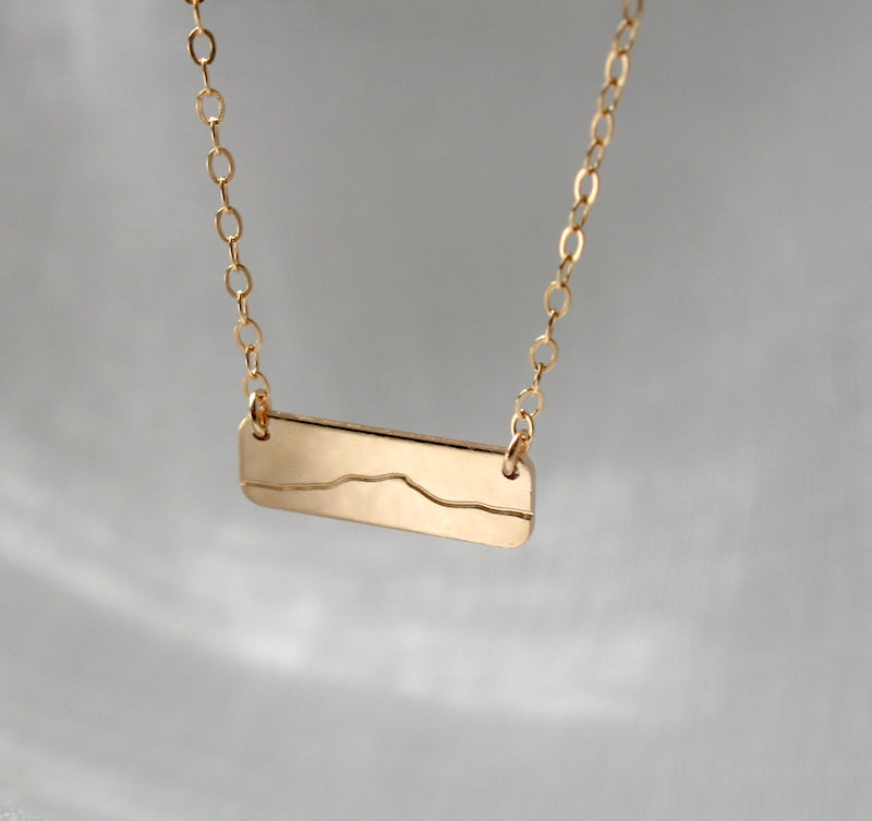 Mount Mansfield Bar Necklace