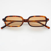 Miki Acetate Rectangular Unisex Sunglasses Tortoise/Brown