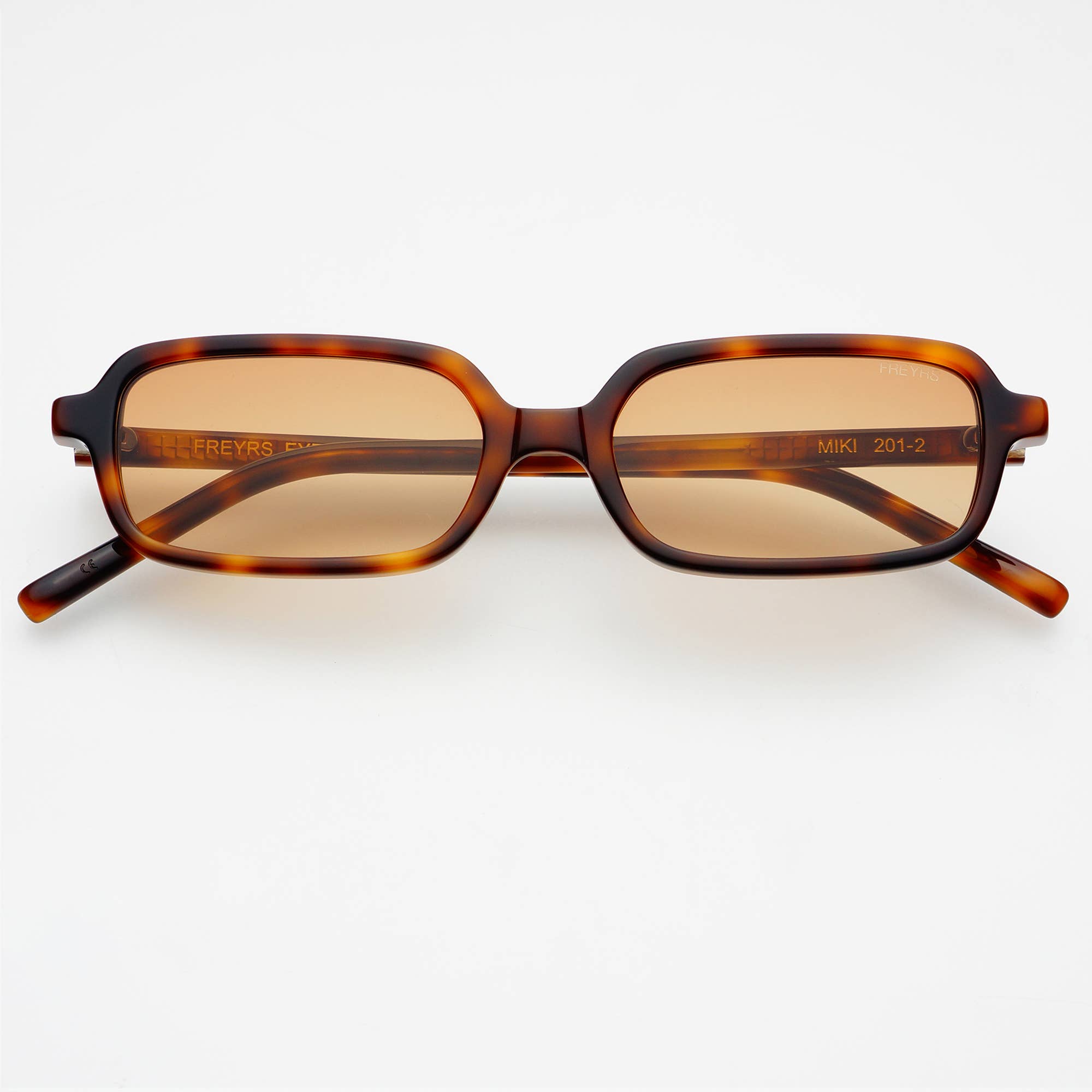 Miki Acetate Rectangular Unisex Sunglasses Tortoise/Brown