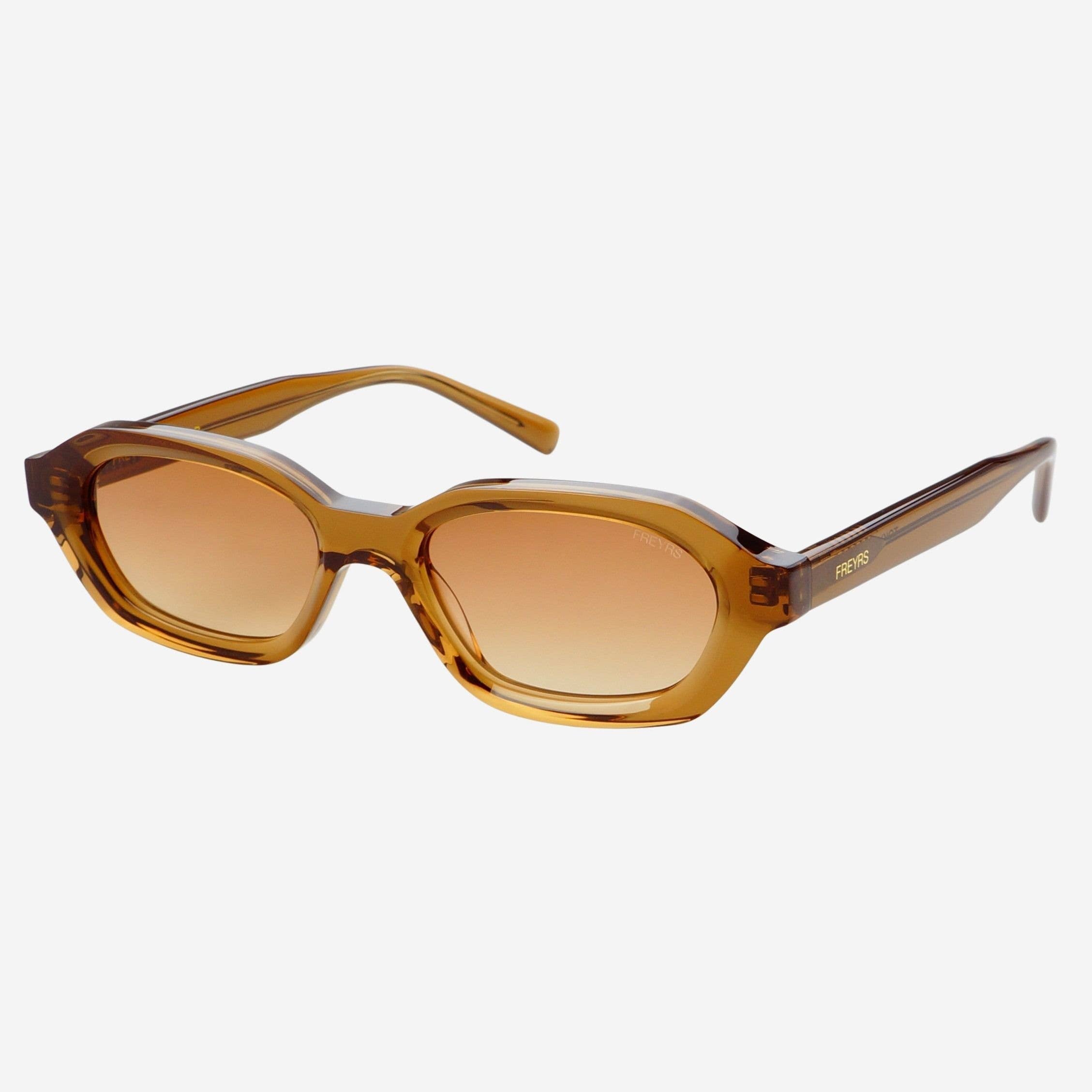 Tokyo Acetate Unisex Rectangular Sunglasses Crystal Brown