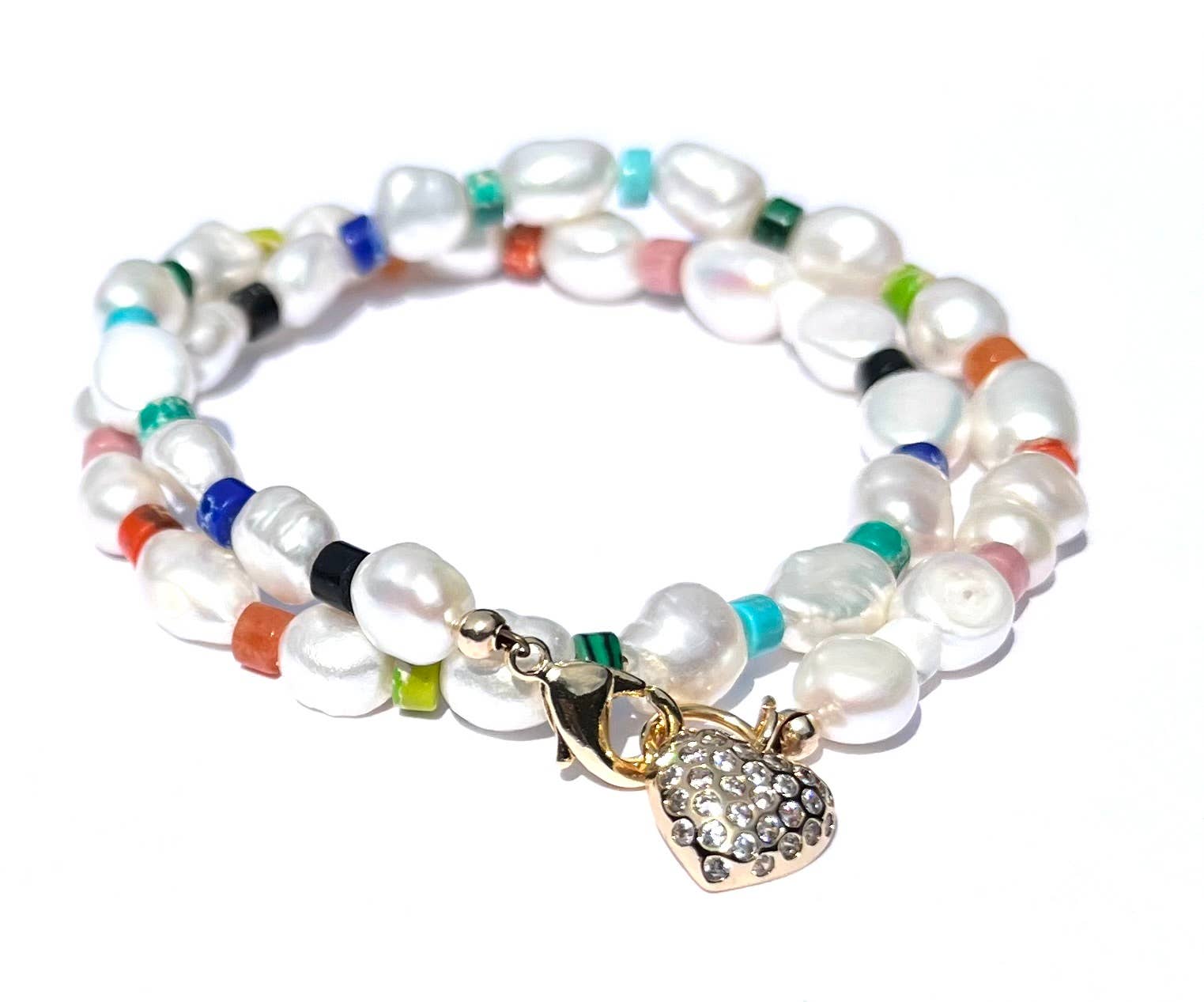 Pearl Rainbow Doublet Bracelet Choker