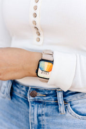Light Tan Athletic Scrunchie Band Compatible with Apple Watch