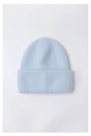 Angora Beanie Hat - Light Blue