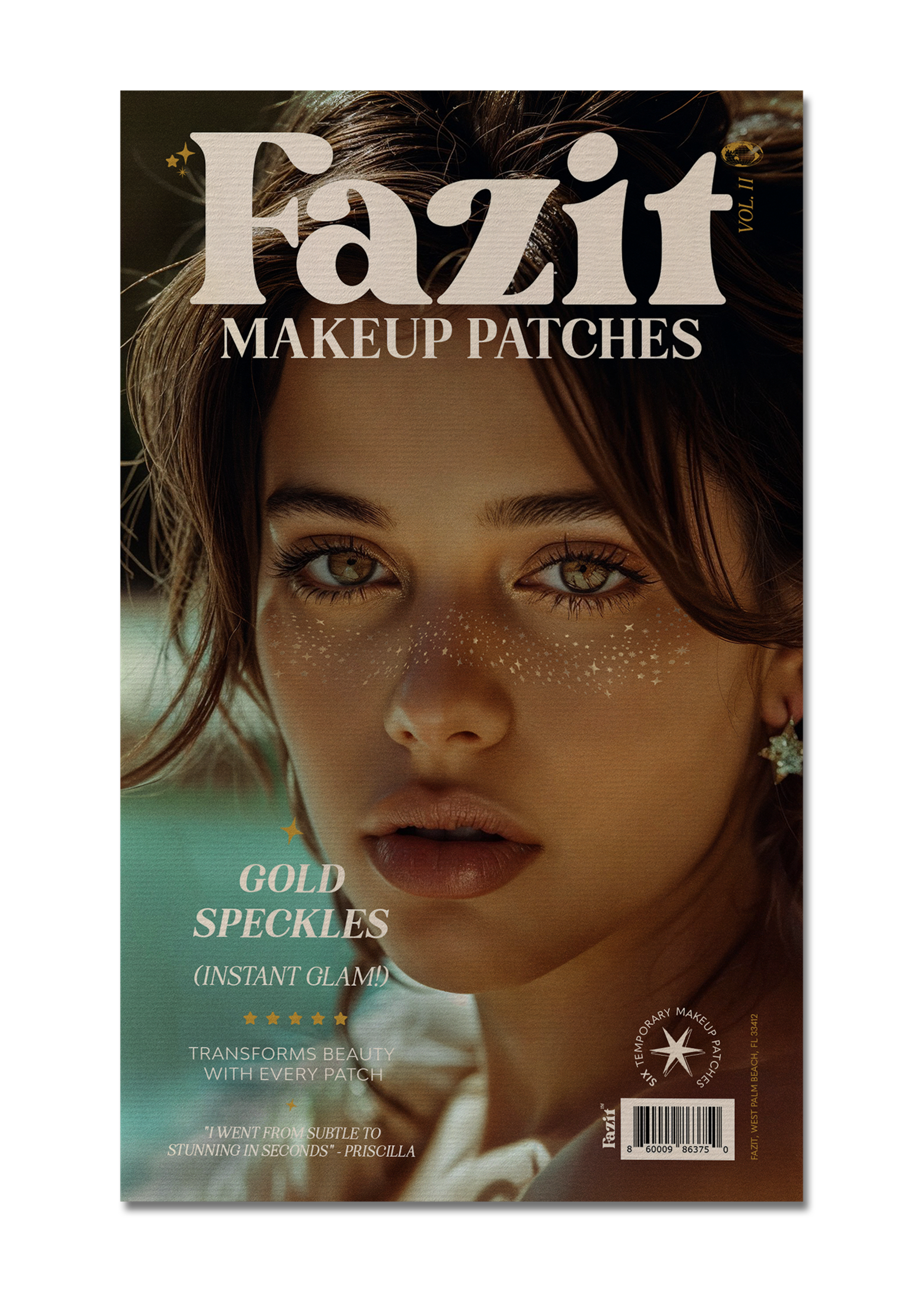 Gold Stardust Speckles Makeup Patches