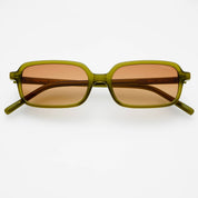 Miki Acetate Rectangular Unisex Sunglasses Olive