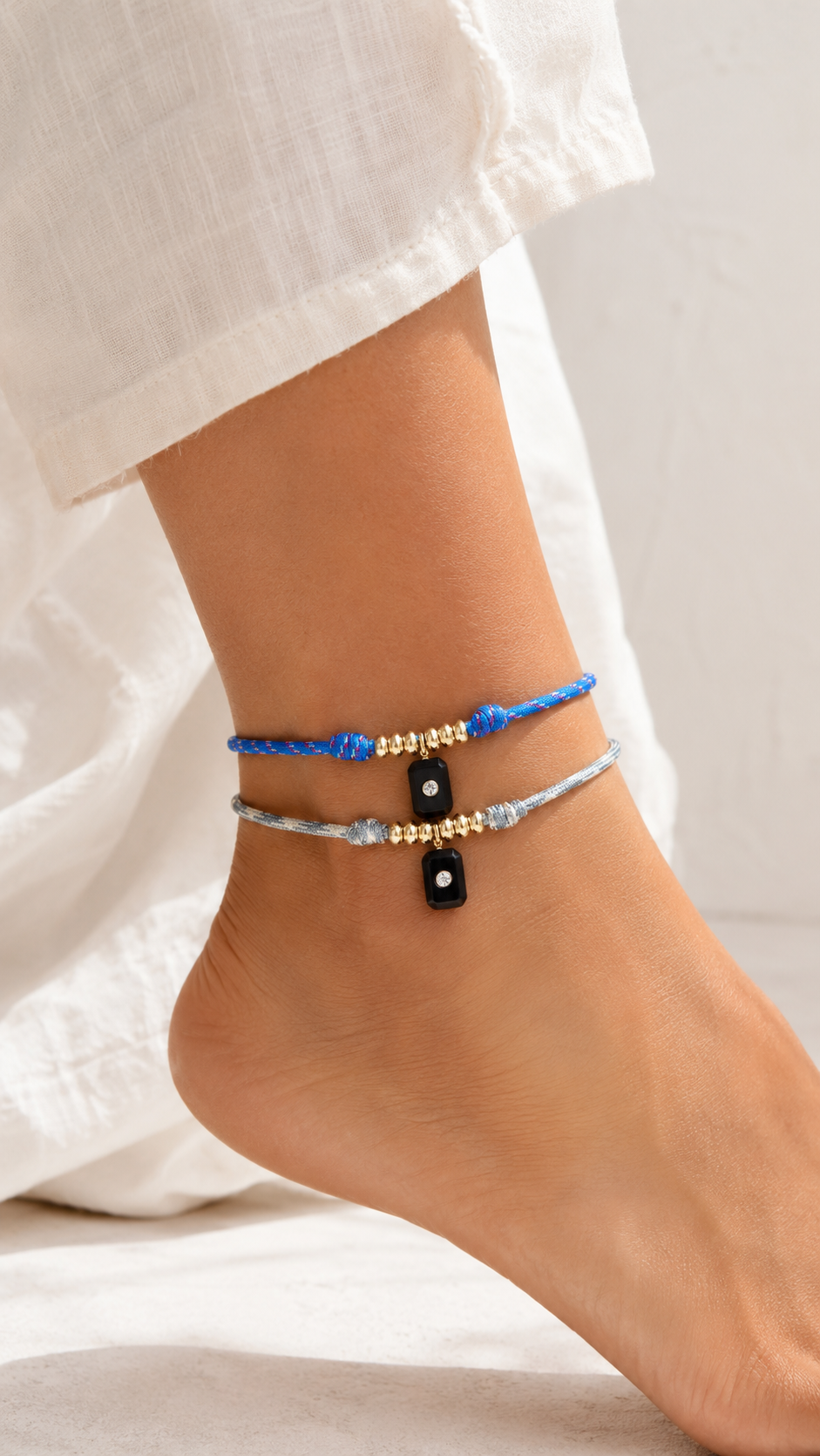 Harbor Blue Drift Charm Anklet