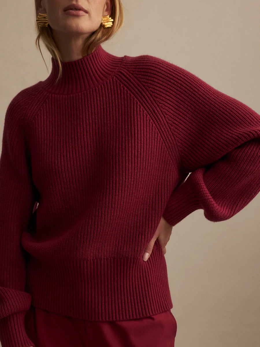 Martina High Neck Rib Knit