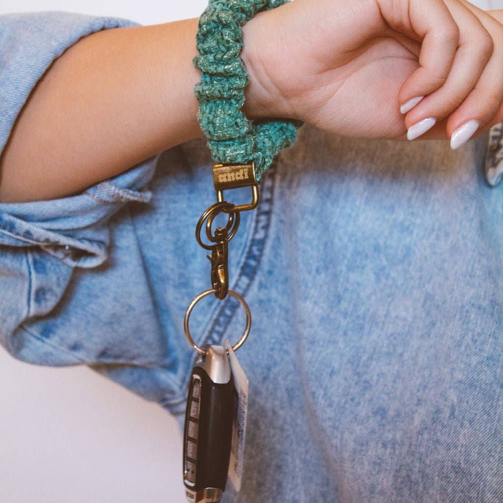 Green Knit Keychain