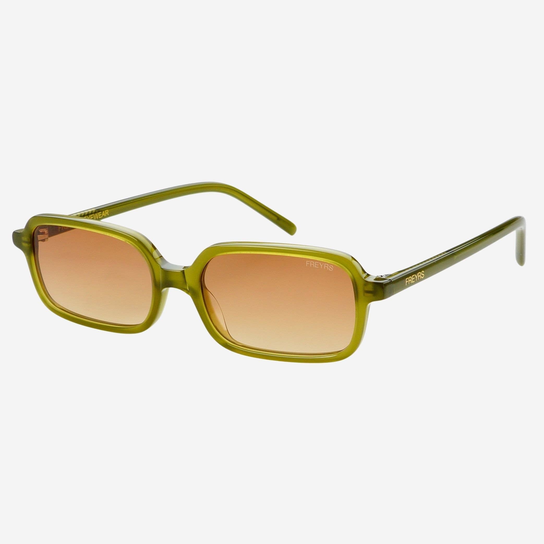 Miki Acetate Rectangular Unisex Sunglasses Olive