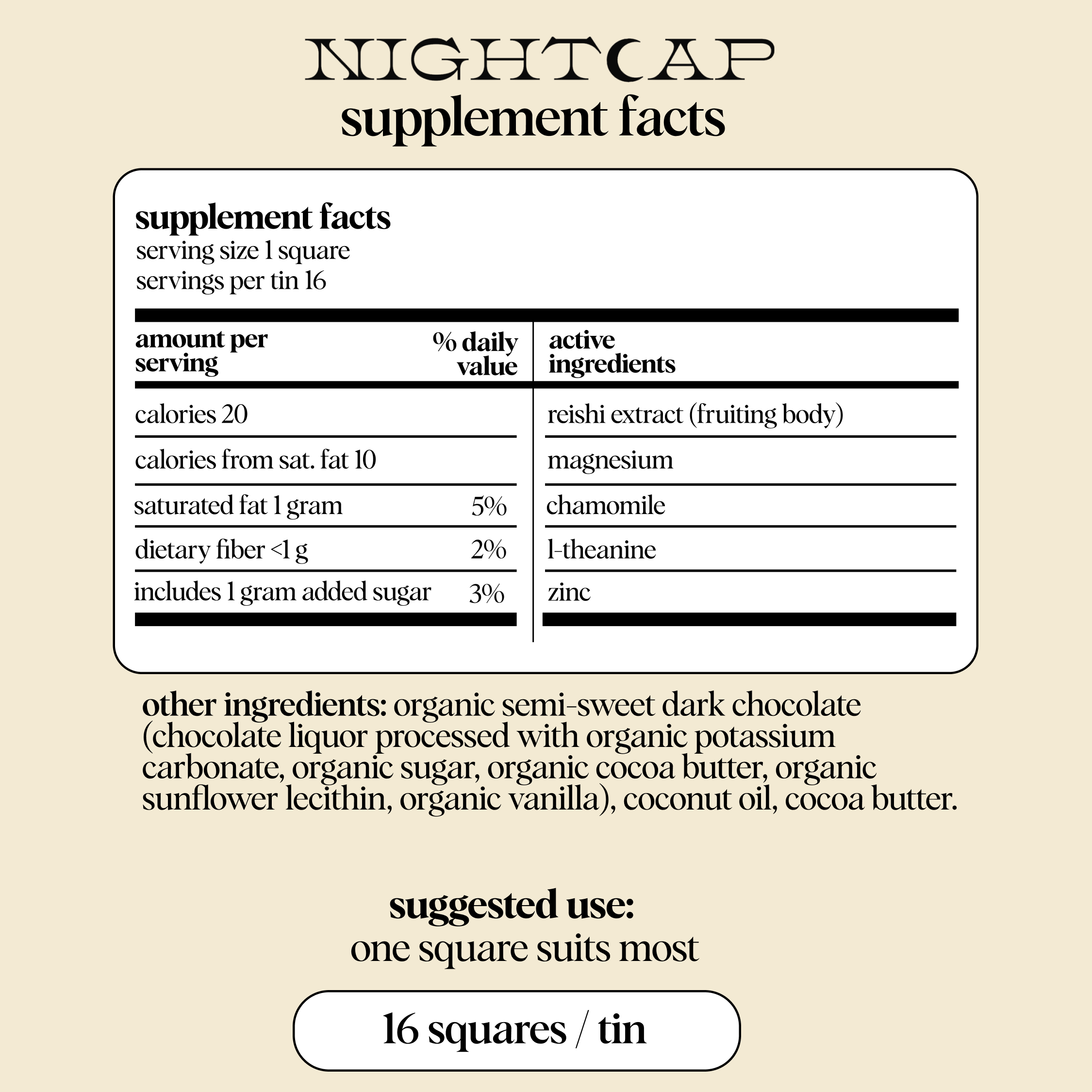 Nightcap Mushroom Chocolates for Deep Sleep