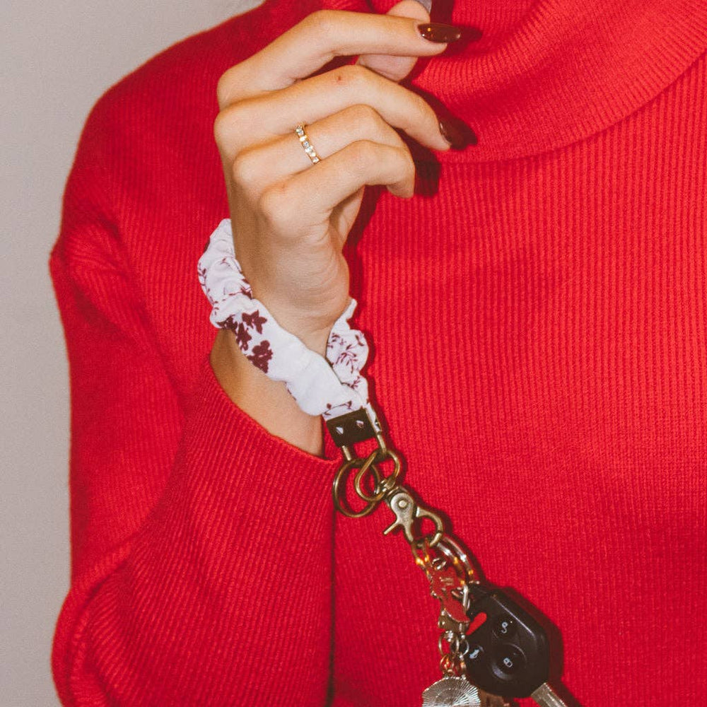 
                      
                        Maroon Floral Keychain
                      
                    