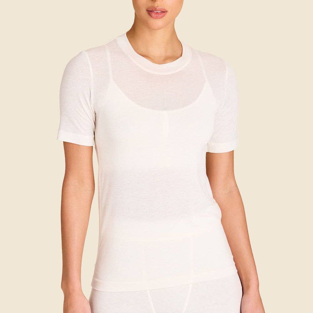 
                      
                        Washable Cashmere Tee
                      
                    