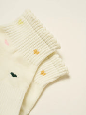 💕 Cropped Crew Grip Sock - Mini Heart