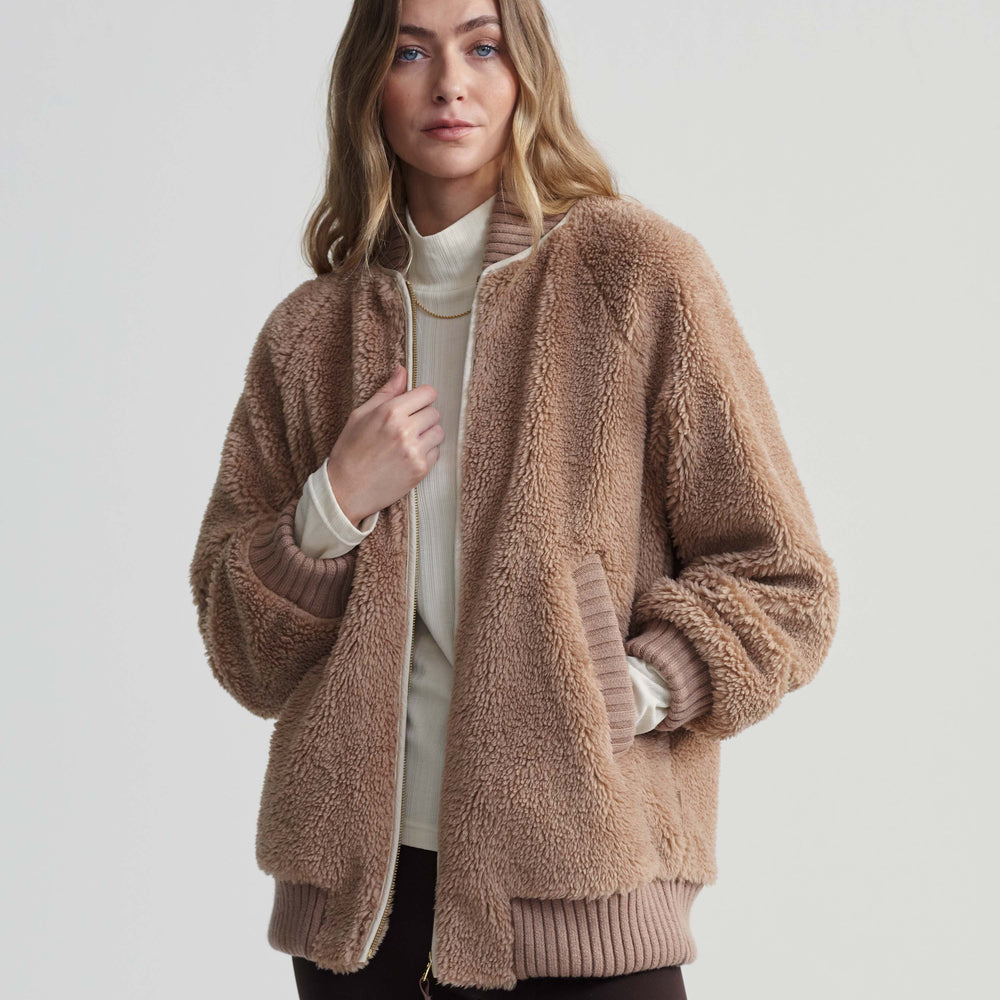 Ella Long Line Sherpa Bomber