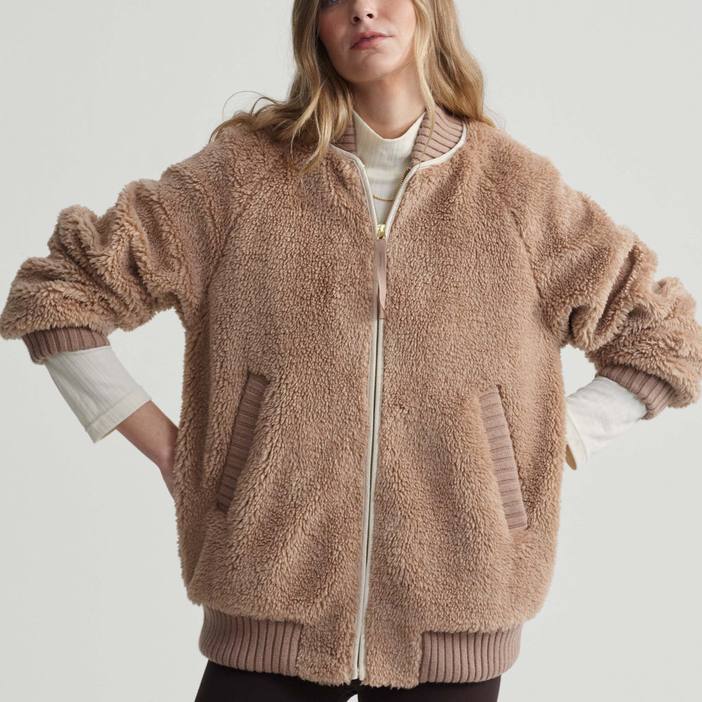 
                      
                        Ella Long Line Sherpa Bomber
                      
                    