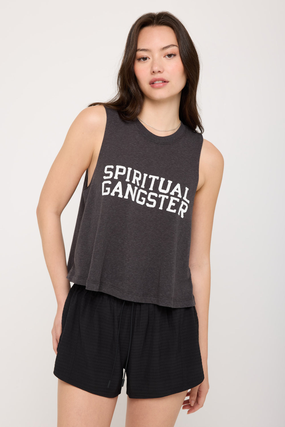 Spiritual Gangster Varsity Crop Tee